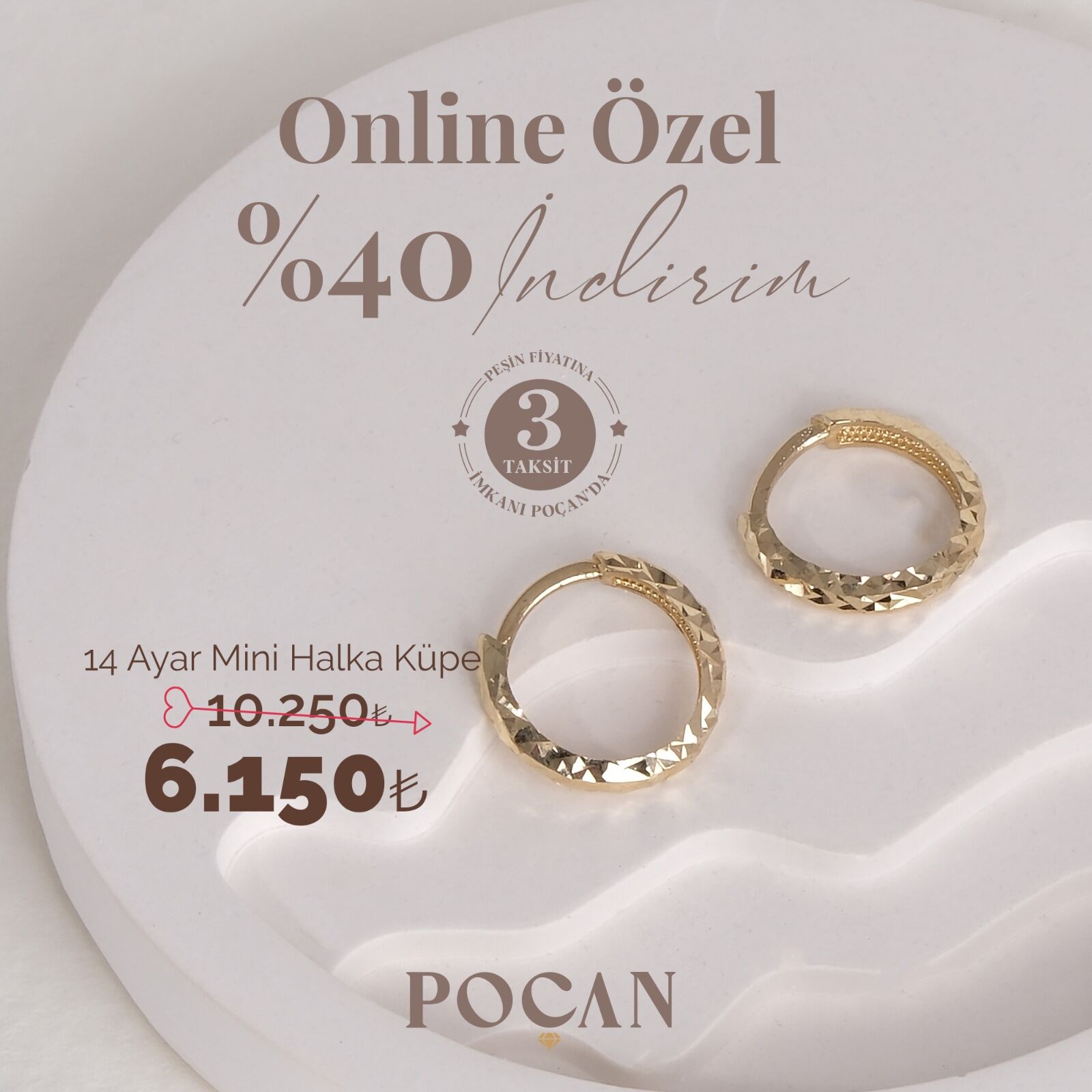 14 Ayar Mini Halka Küpe
