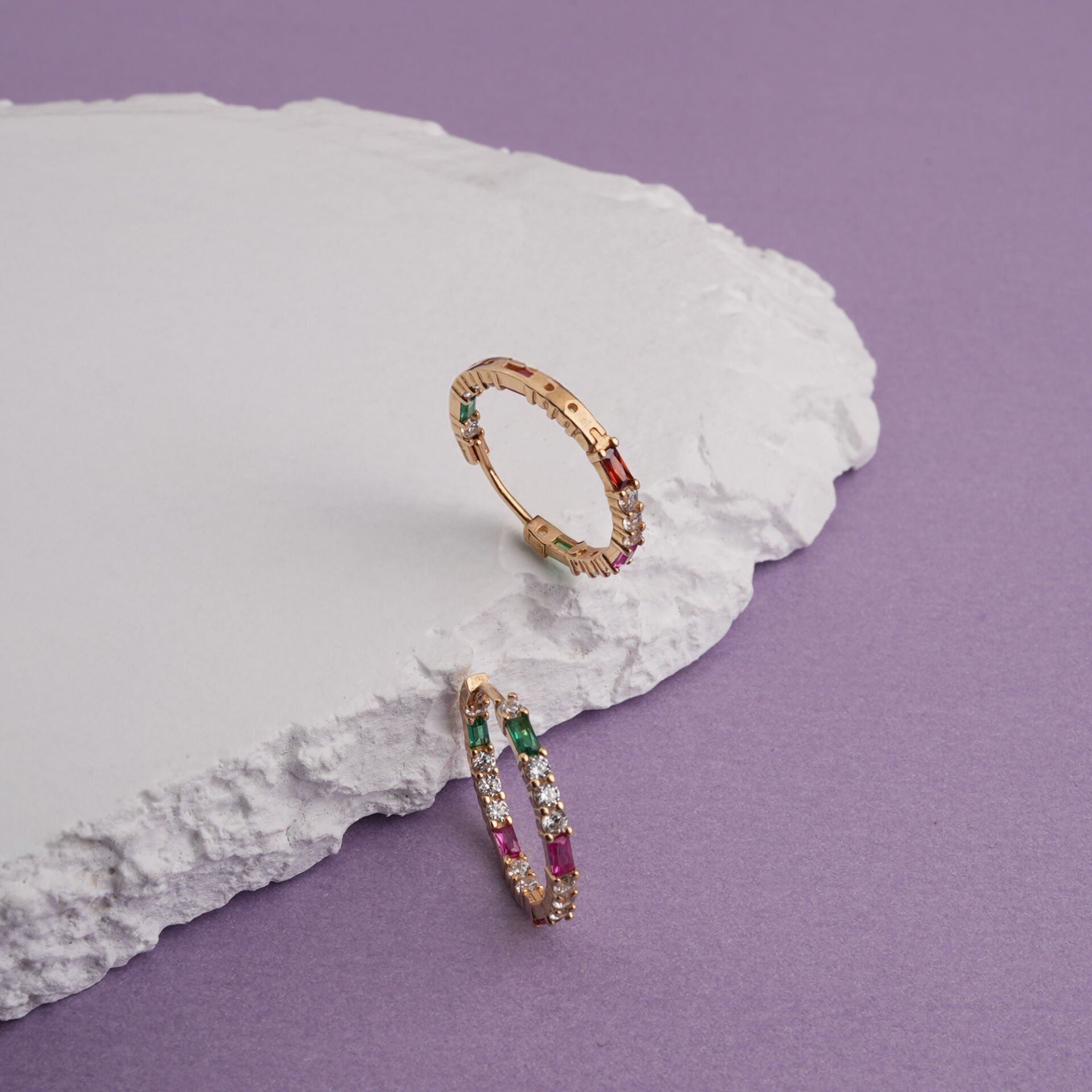 Renkli Taşlı Küpe