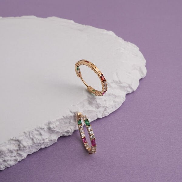 Renkli Taşlı Küpe