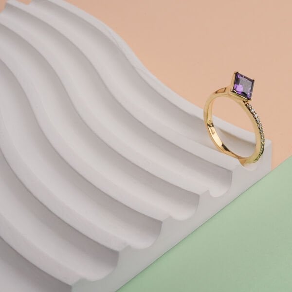 Ametist Taşlı Yüzük
