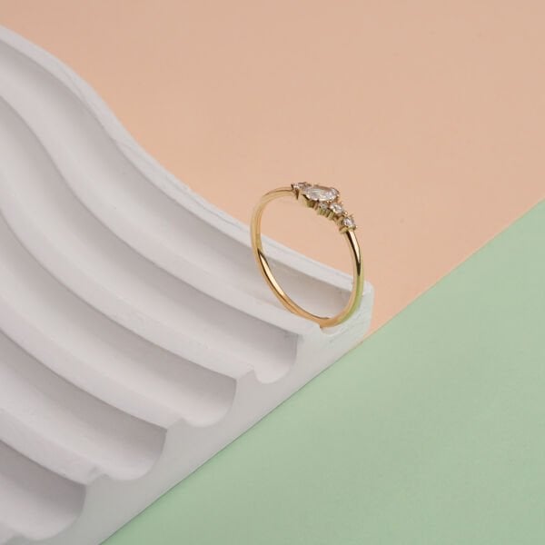 Taşlı Tasarım Yüzük