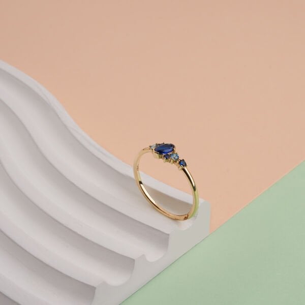 Mavi Taşlı Yüzük