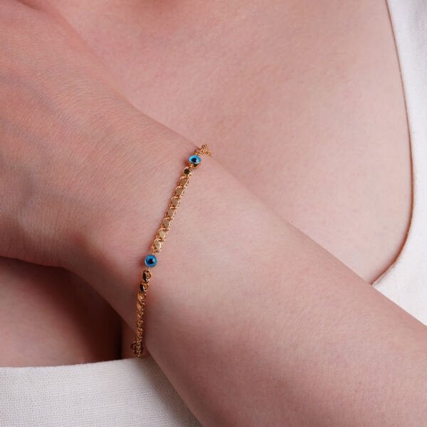 Nazar Boncuklu Pullu Bileklik